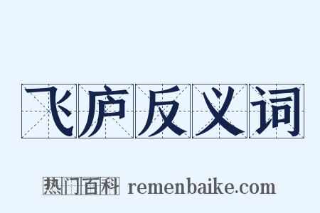 飞庐反义词是什么意思的图片